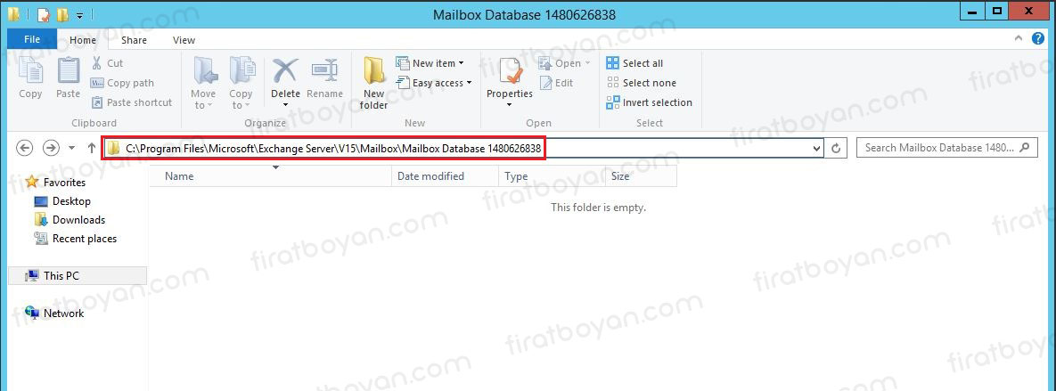 Mailbox Database Path Değiştirme
