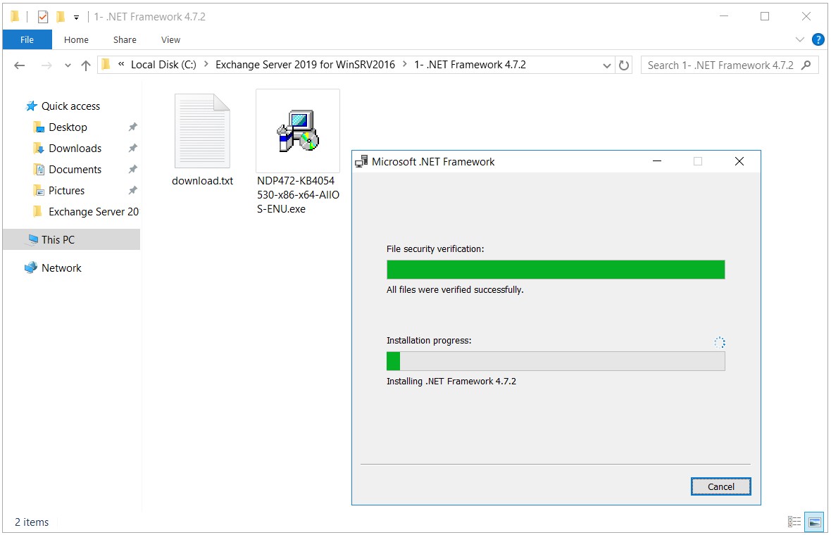 exchange server 2019 kurulumu