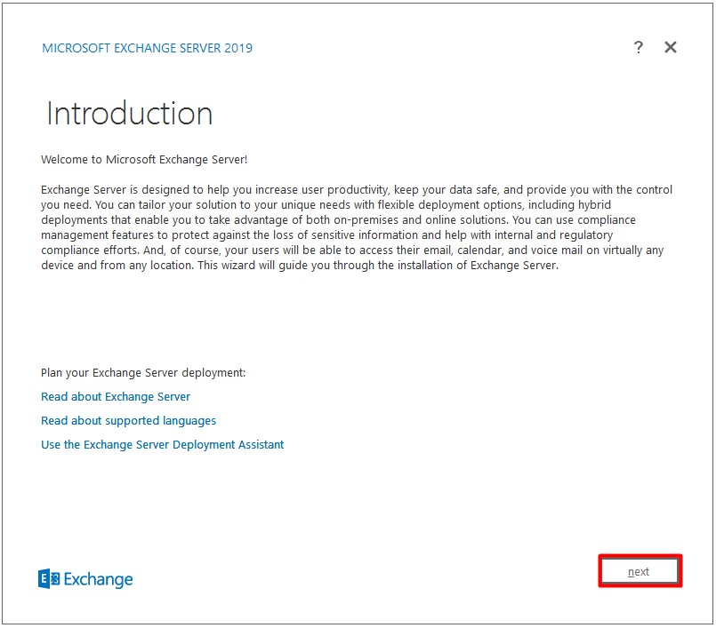 exchange server 2019 kurulumu