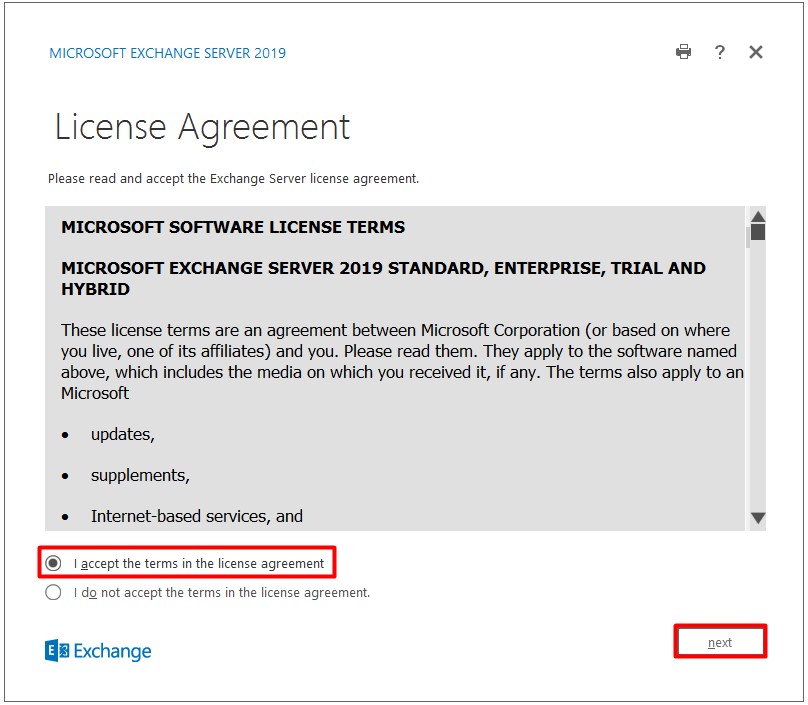 exchange server 2019 kurulumu