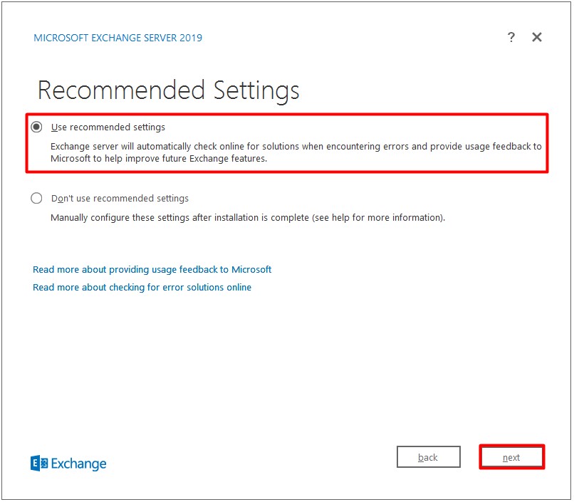 exchange server 2019 kurulumu