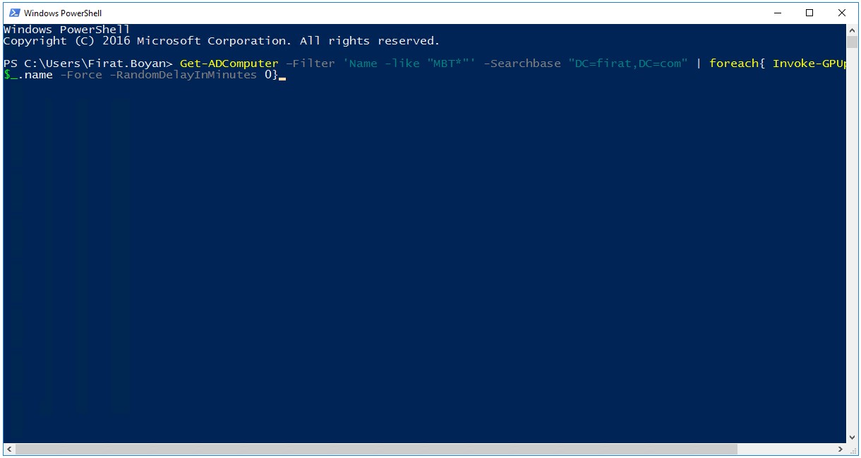 PowerShell ile Uzaktan Group Policy Force Etme