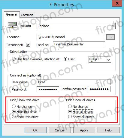 Group Policy ile Map Drive 