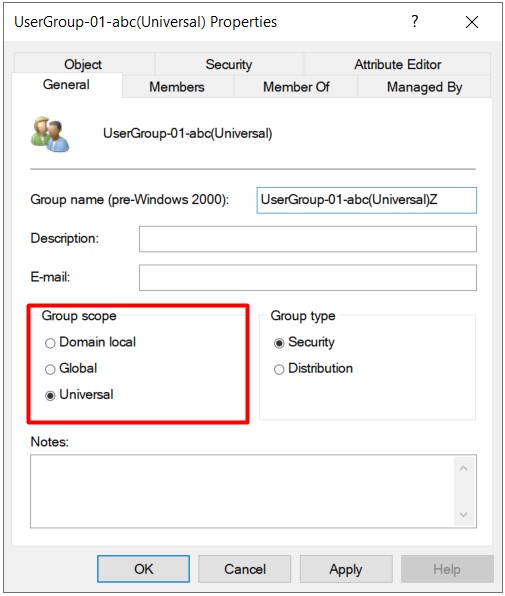 Active Directory Group Scope