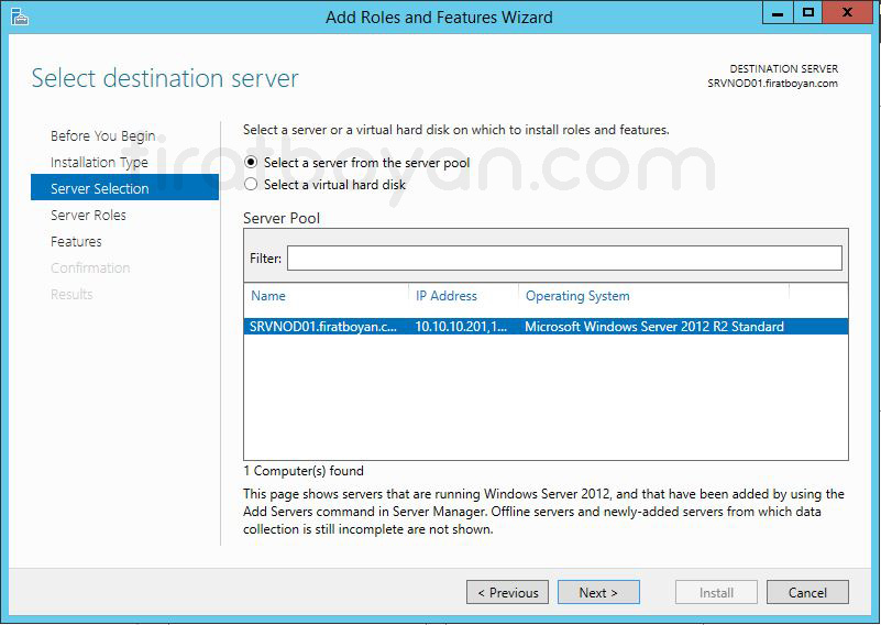 Windows Server 2012 Hyper-V Failover Cluster Kurulumu