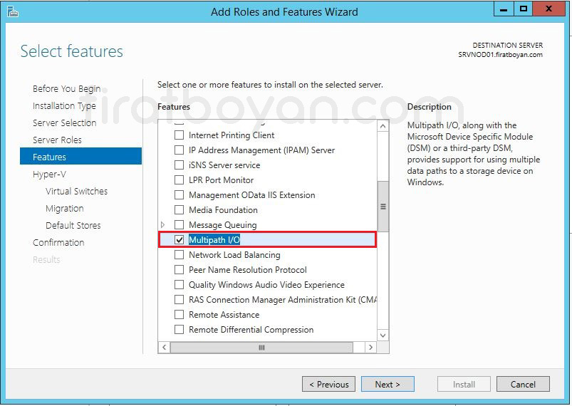 Windows Server 2012 Hyper-V Failover Cluster Kurulumu