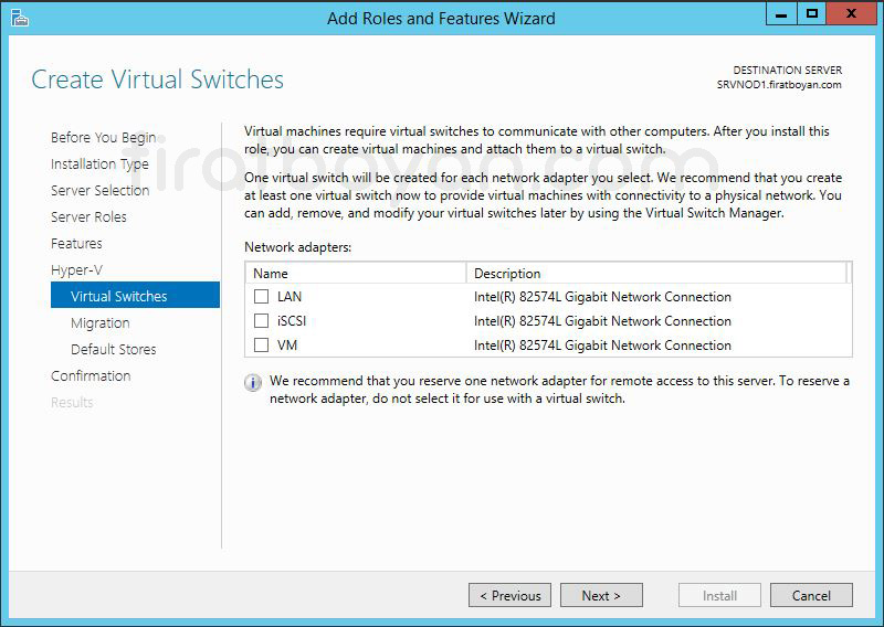 Windows Server 2012 Hyper-V Failover Cluster Kurulumu