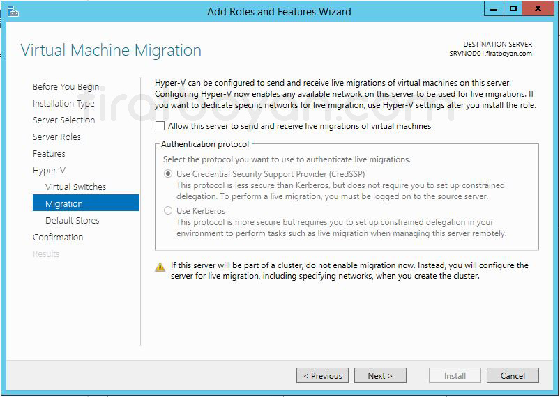 Windows Server 2012 Hyper-V Failover Cluster Kurulumu