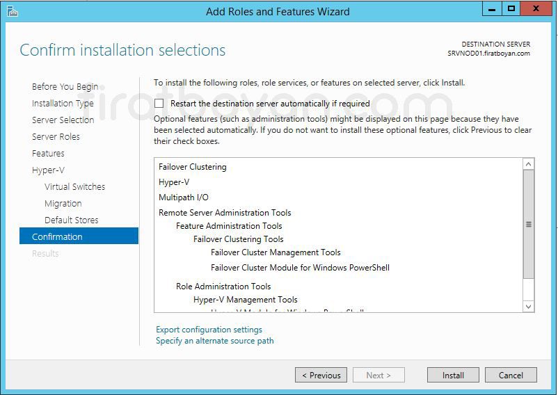 Windows Server 2012 Hyper-V Failover Cluster Kurulumu