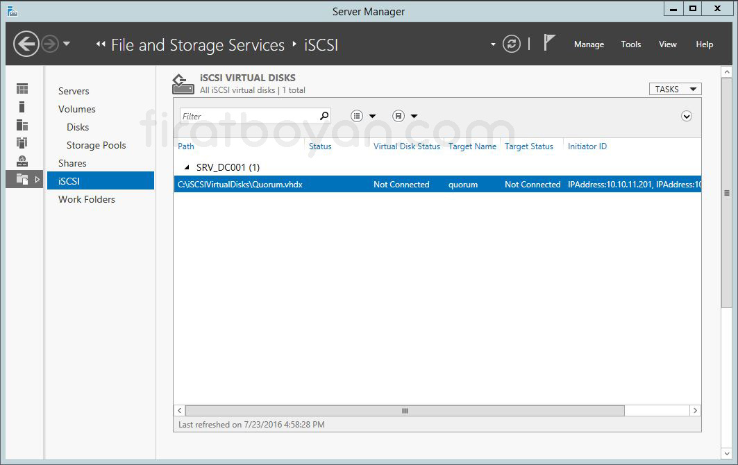 Windows Server 2012 Hyper-V Failover Cluster Kurulumu