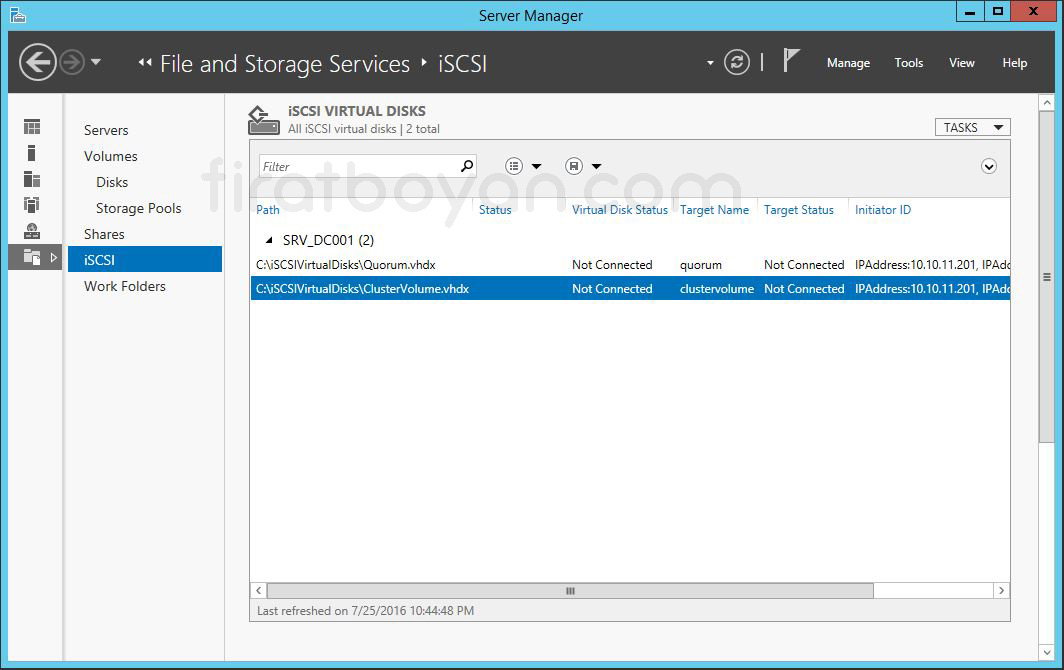 Windows Server 2012 Hyper-V Failover Cluster Kurulumu