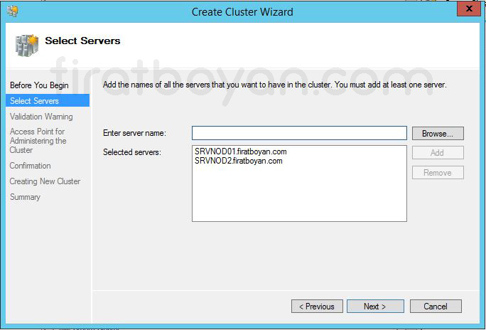 Windows Server 2012 Hyper-V Failover Cluster Kurulumu