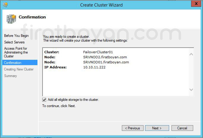 Windows Server 2012 Hyper-V Failover Cluster Kurulumu