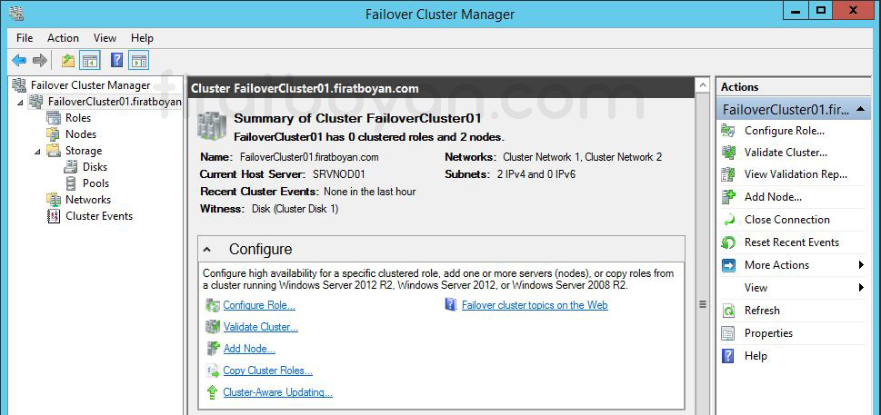 Windows Server 2012 Hyper-V Failover Cluster Kurulumu