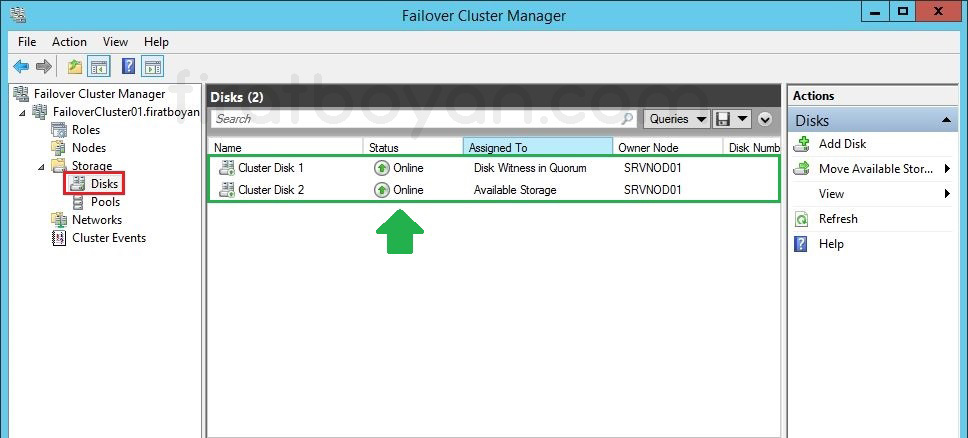 Windows Server 2012 Hyper-V Failover Cluster Kurulumu