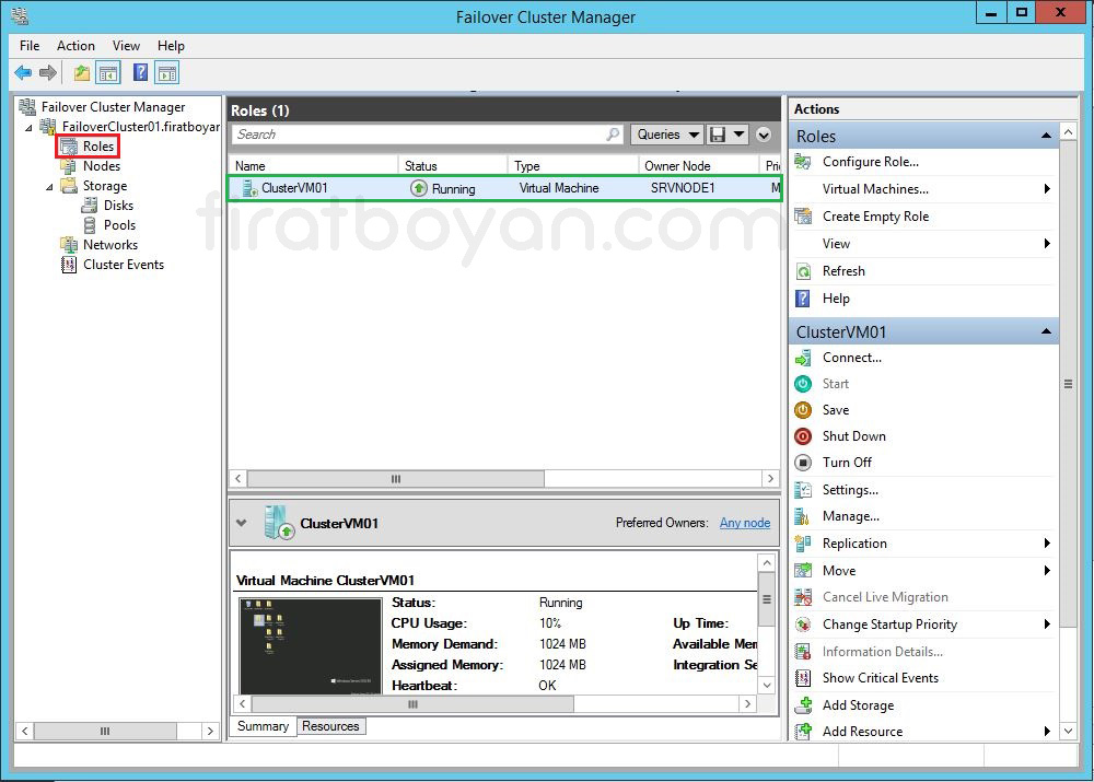 hyper-v failover cluster
