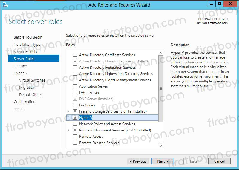 hyper-v kurulum,yapılandırma