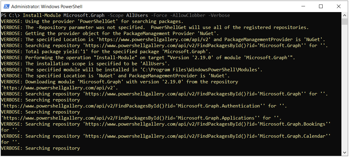 Microsoft.Graph (MgGraph) Modül Kurulumu