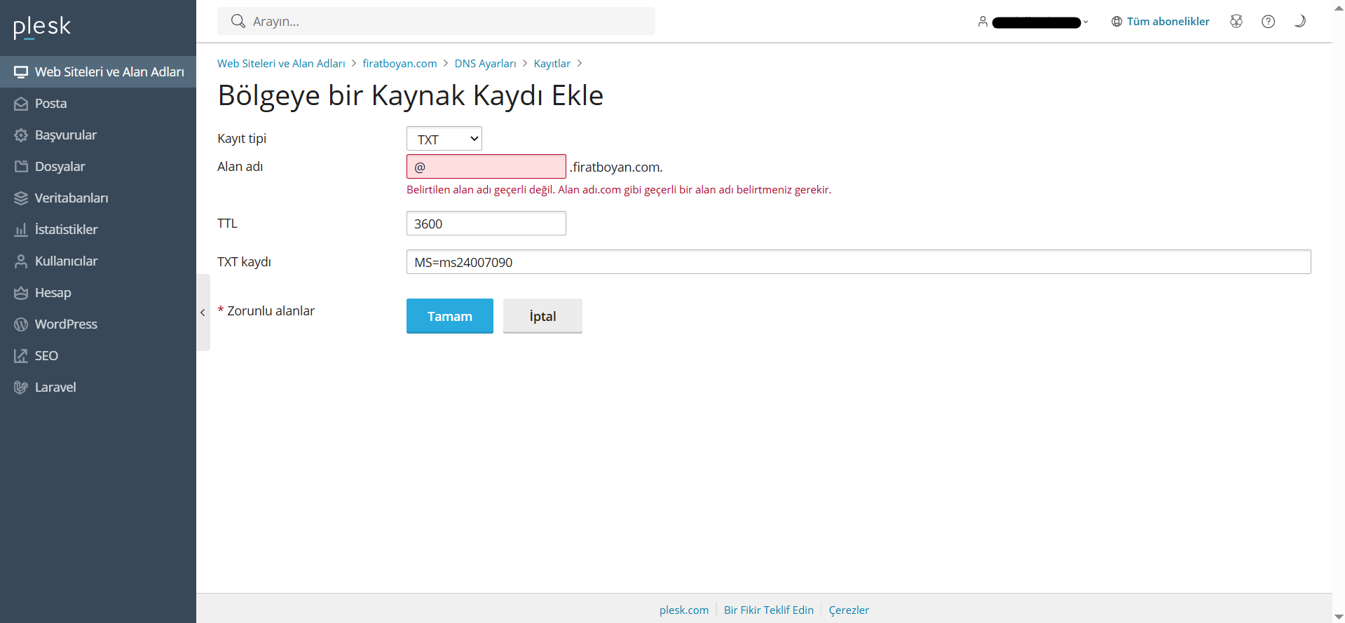 Microsoft 365’te Domain Ekleme