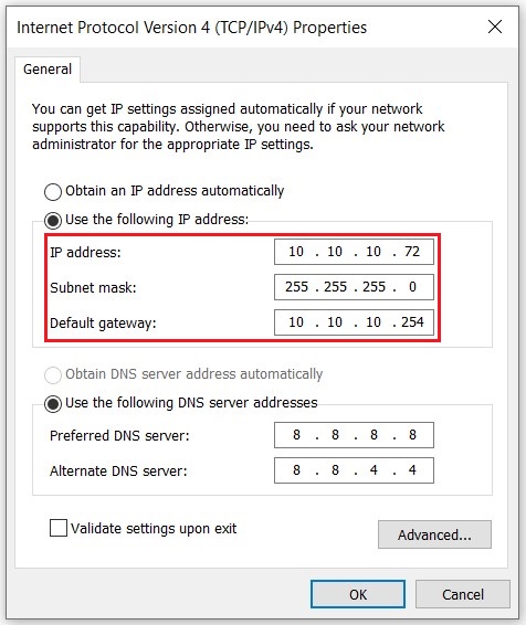 Default Gateway