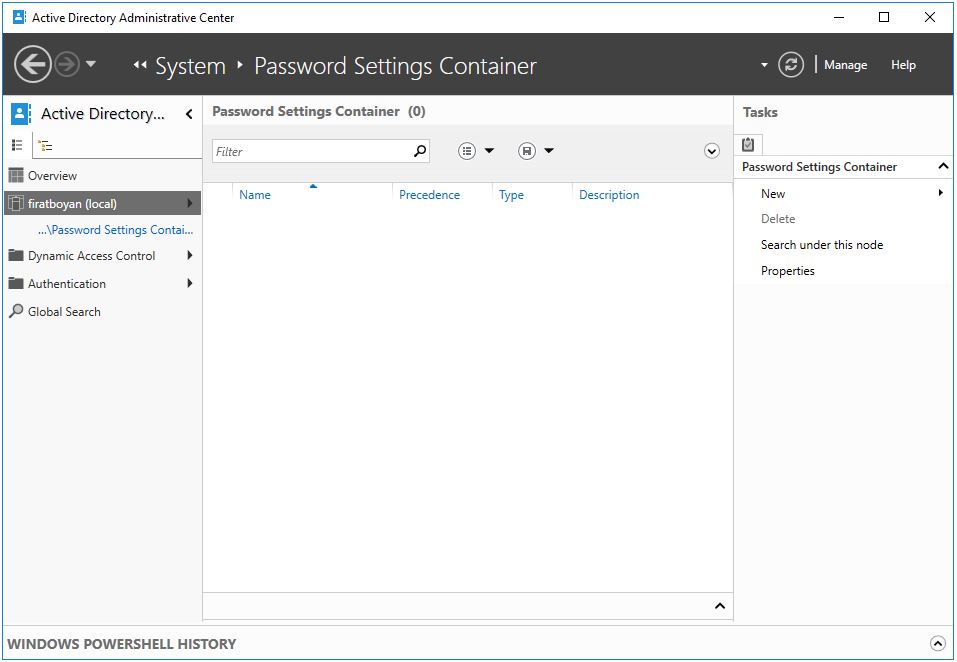 PowerShell İle Fine Grained Password Policy (FGPP) Oluşturma