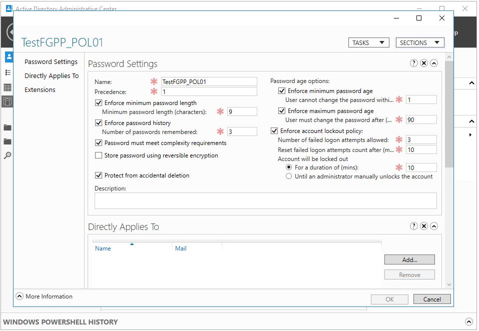 PowerShell İle Fine Grained Password Policy (FGPP) Oluşturma