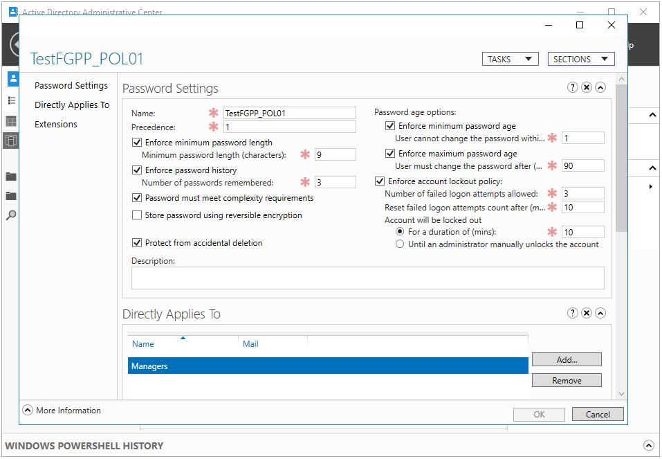 PowerShell İle Fine Grained Password Policy (FGPP) Oluşturma