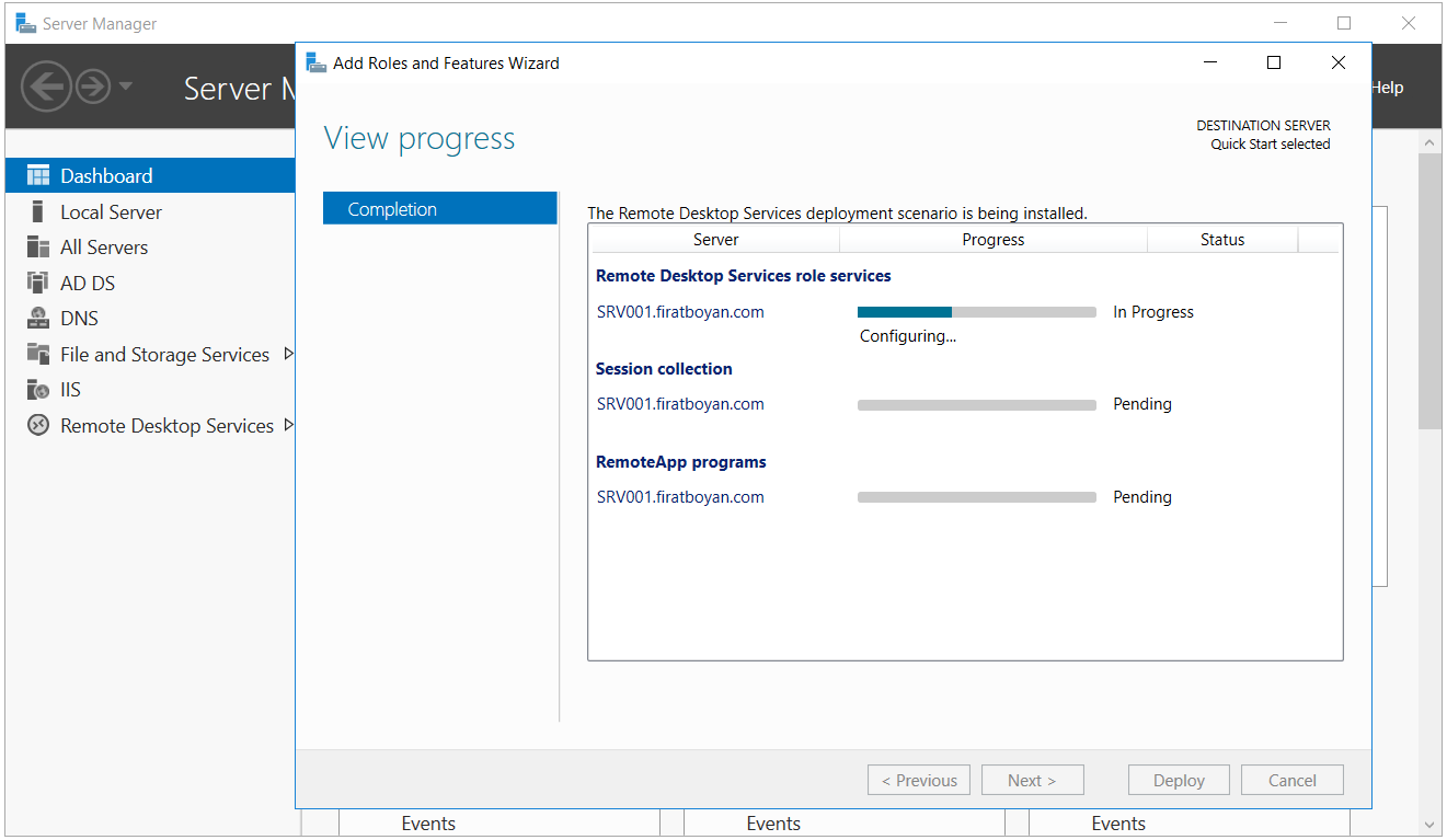 Remote Desktop Service Kurulumu ve Lisanslama