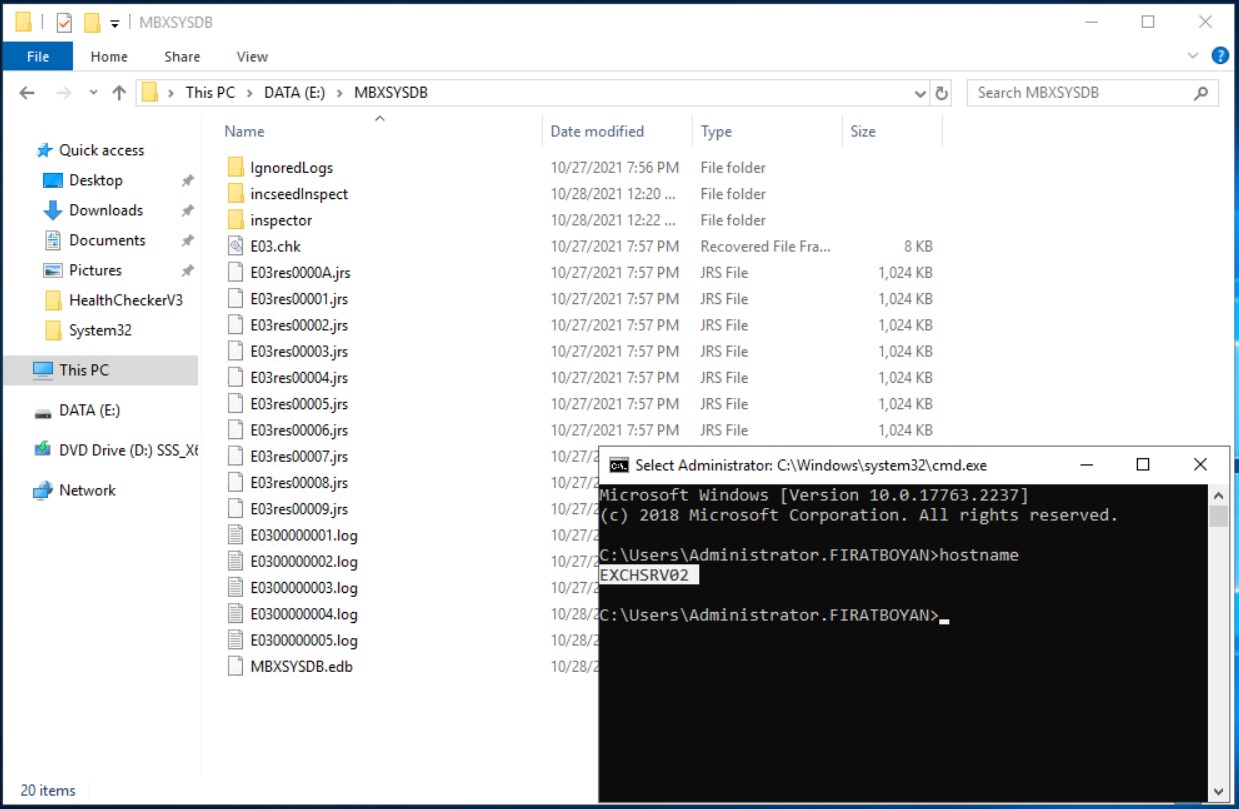 Exchange Server 2019'da DAG Database çıkartma