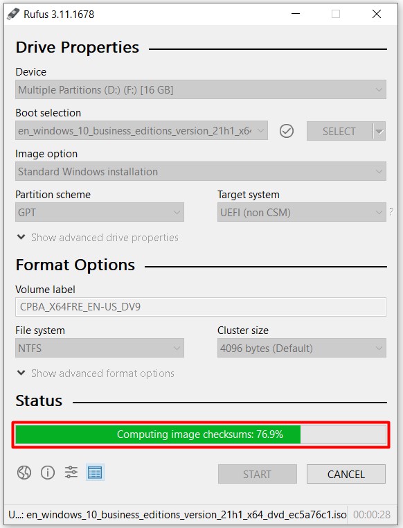 Rufus ile Windows 10 Bootable USB Disk oluşturma