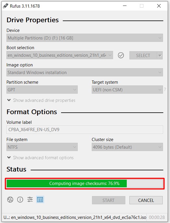 Rufus ile Windows 10 Bootable USB Disk oluşturma