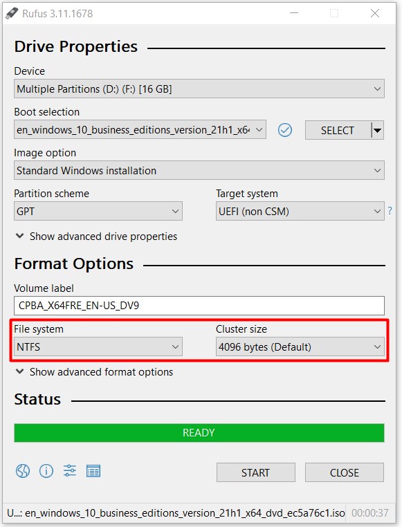 Rufus ile Windows 10 Bootable USB Disk oluşturma