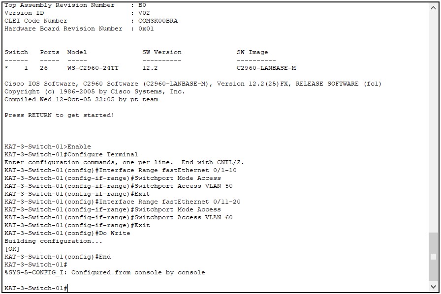 Vlan oluşturma Trunk yapılandırma