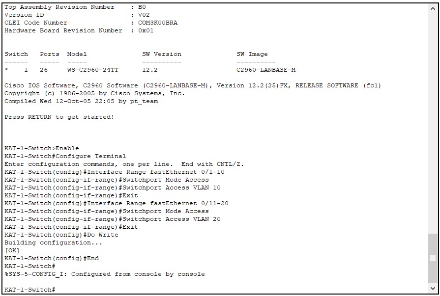 Vlan oluşturma Trunk yapılandırma