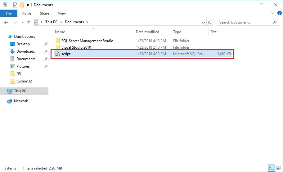 sql server 2014 veritabani yedeğini script ile alma