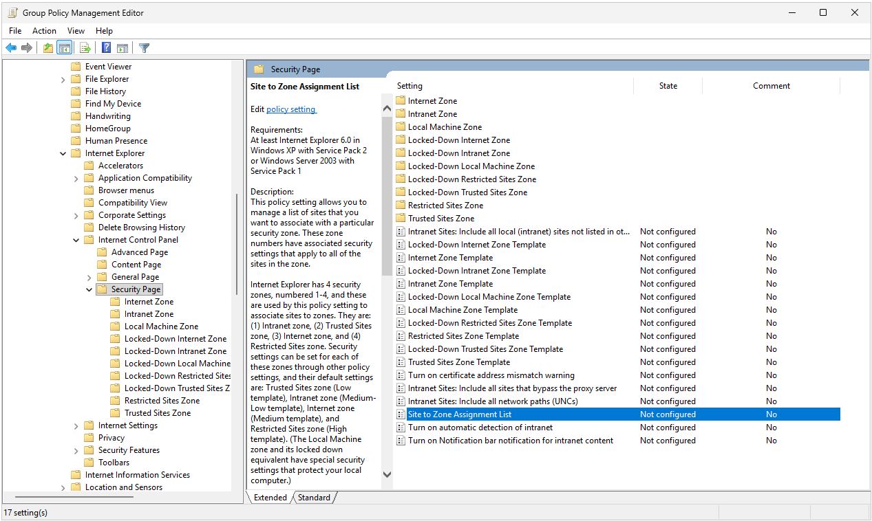 Seamless-SSO-Configuration GPO Group Policy