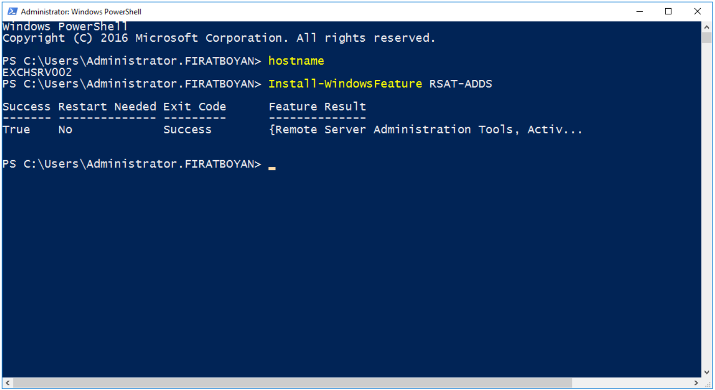 Exchange Server 2016 Kurulumu