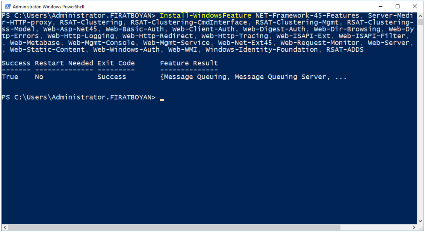 Exchange Server 2016 Kurulumu