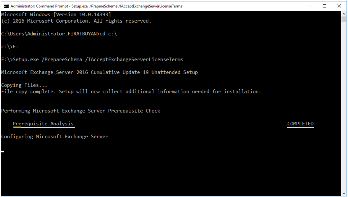 Exchange Server 2016 Kurulumu