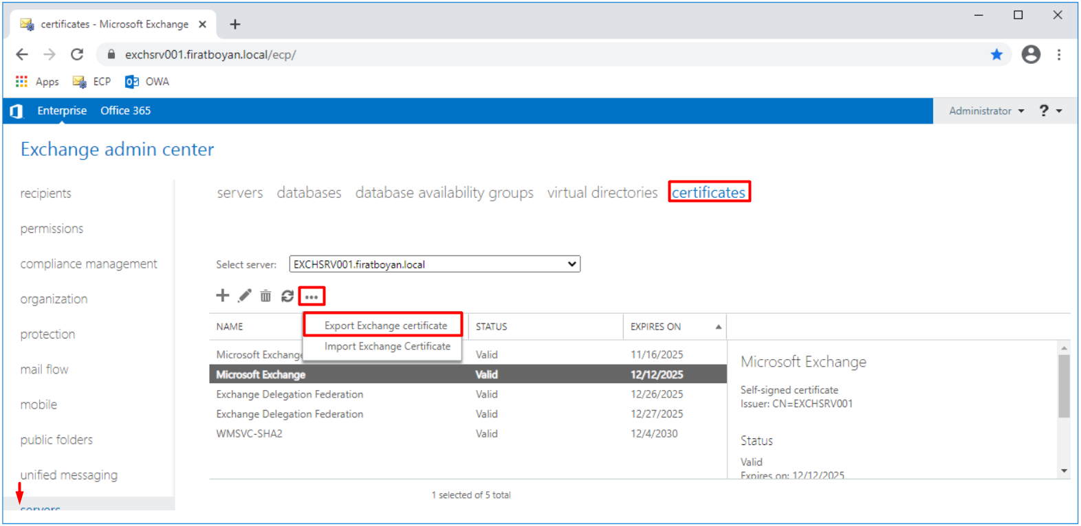 Exchange Server 2016 Kurulumu