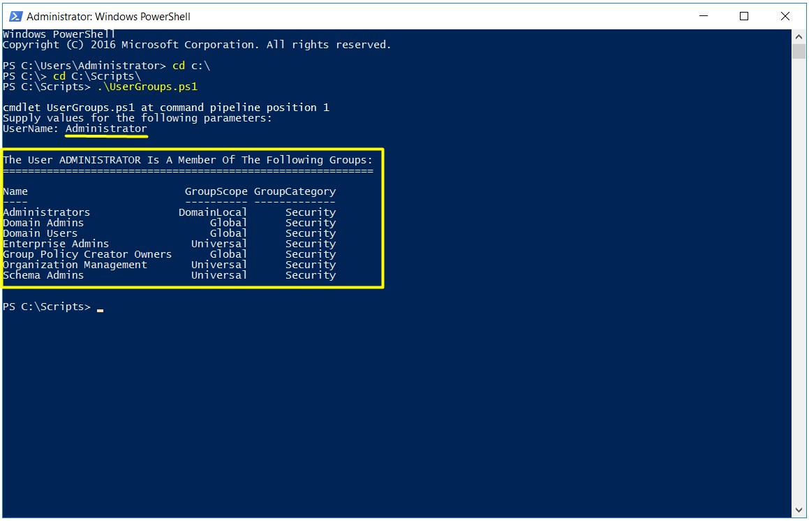 active directory user groupları