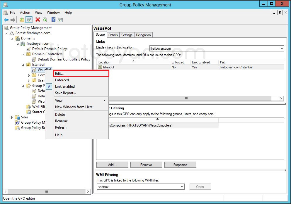 WSUS GPO-Group Policy