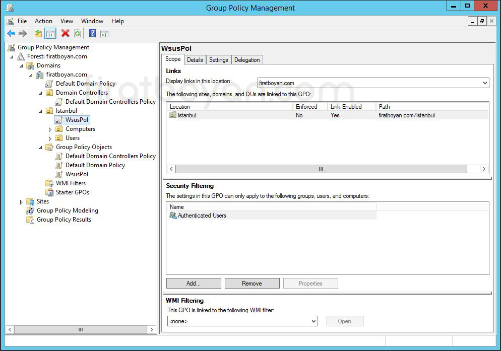 WSUS GPO-Group Policy