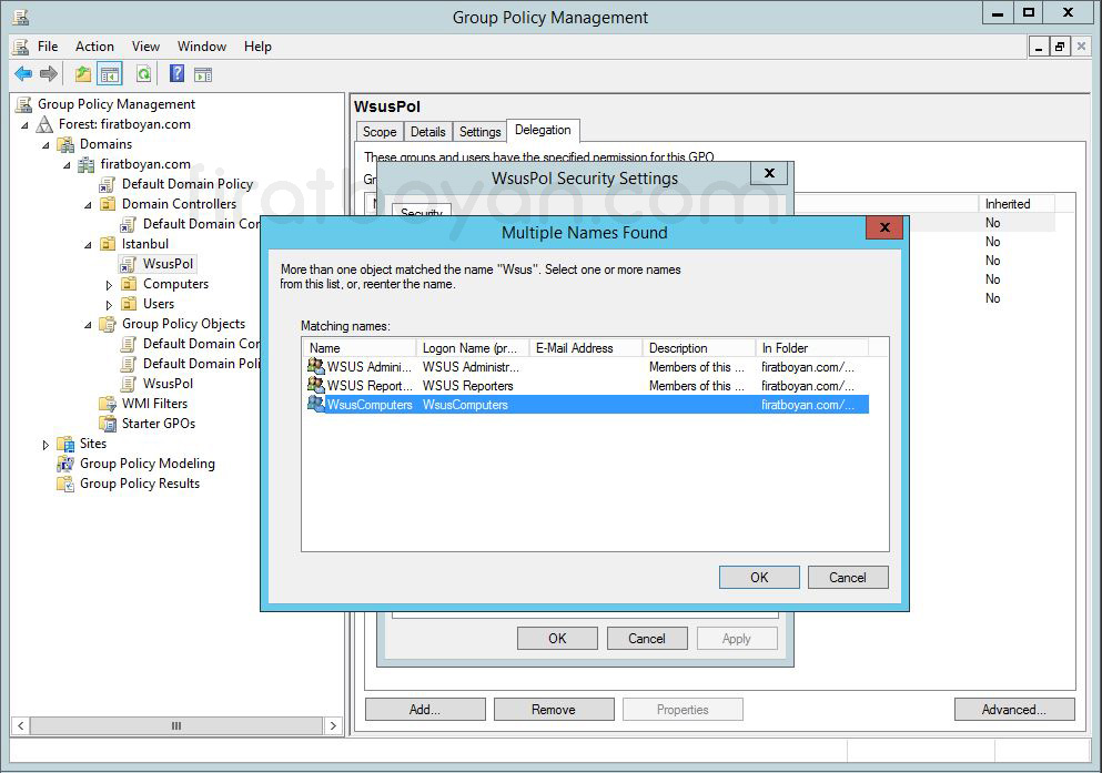 WSUS GPO-Group Policy