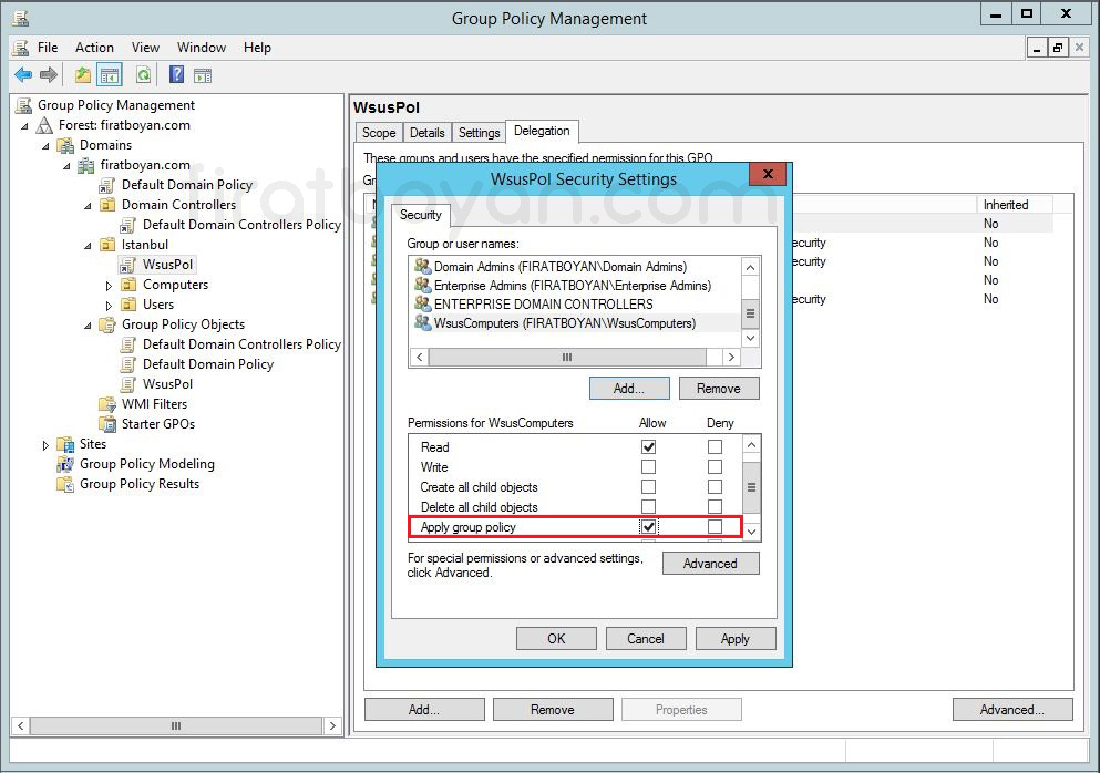 WSUS GPO-Group Policy