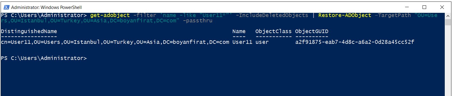 Active Directory Recycle Bin