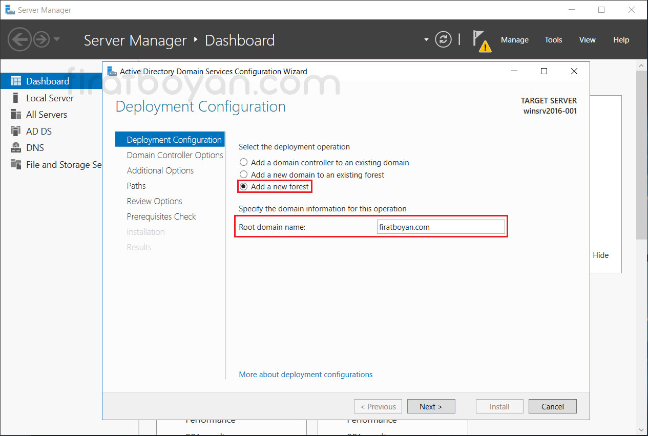 Windows Server 2016 Active Directory Domain Controller Kurulumu