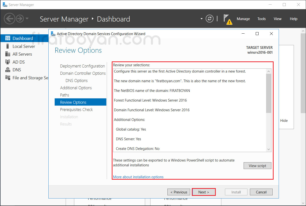 Windows Server 2016 Active Directory Domain Controller Kurulumu