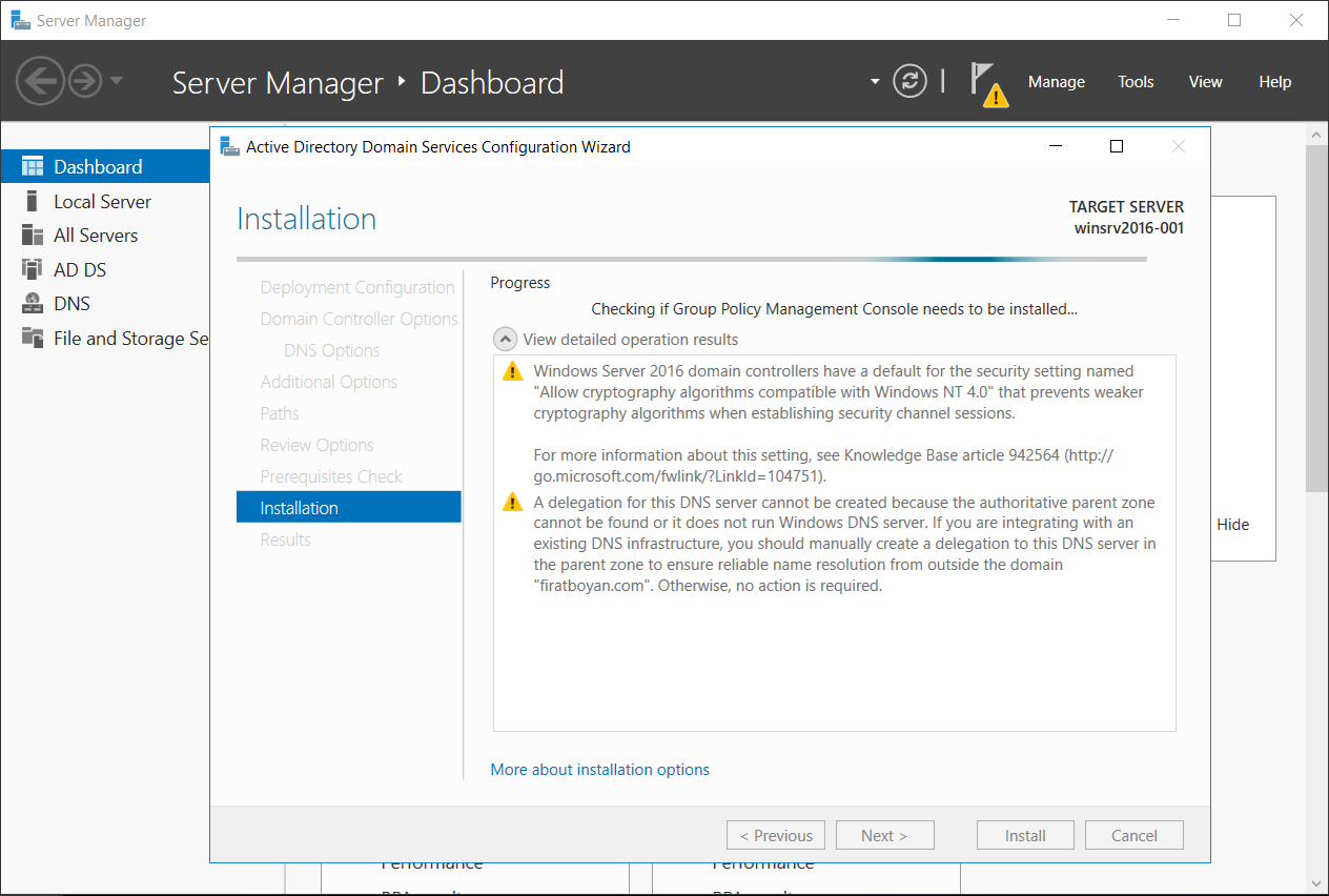 Windows Server 2016 Active Directory Domain Controller Kurulumu