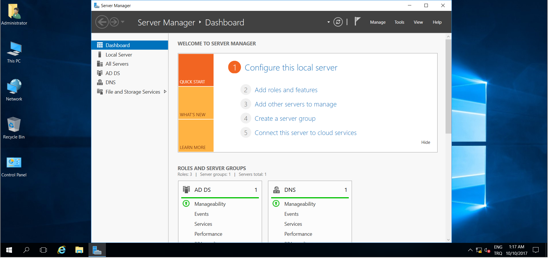 Windows Server 2016 Active Directory Domain Controller Kurulumu